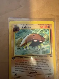 Pokemon Kabuto 1st Edition Fossil Set 1999 50/62 WOTC LP - Image 2