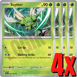 4x Scyther 001/162 x4 - Temporal Forces - Pokemon TCG - Playset - Image 1