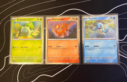 Bulbasaur Charmander Squirtle (151 Promo) *SINGLE SWIRL* COSMIC HOLO Pokemon TCG - Image 1