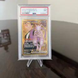 🔥 Team Rocket’s Mewtwo EX PSA 9 - Hyper Rare Pokemon TCG #240 - Image 1