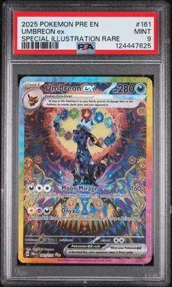 2025 POKEMON EN-PRISMATIC EVOLUTIONS #161 UMBREON EX PSA 9 - Image 1