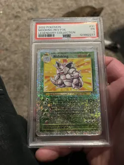 PSA 1 Nidoking 31/110 Legendary Collection Reverse Holo Foil 2002 Pokemon WoTC - Image 1