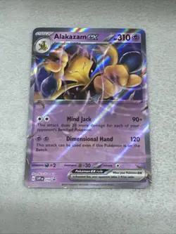 Alakazam ex Error No Star Pattern Pokemon BLACK STAR Promo 050 Holo - Image 2