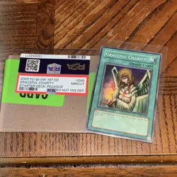 Yu-Gi-Oh! TCG Graceful Charity Pegasus SDP-040 1st Edition Ungraded PSA Miscut - Image 1