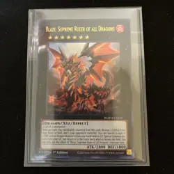 Yu-Gi-Oh X3 BLMM-EN155 Blaze, Supreme Ruler of All Dragons Ultra Rare NM - Image 1