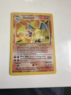 1999 Pokemon TCG Charizard Base Set Holo Rare Card 4/102 Unlimited MP - Image 1