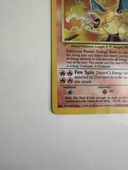 1999 Pokemon TCG Charizard Base Set Holo Rare Card 4/102 Unlimited MP - Image 5