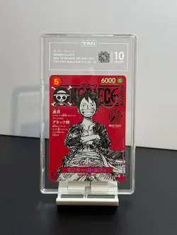 TAG GEM MINT 10 Monkey D. Luffy SR Promo 2025 ST21-014 One Piece Japanese Card ⑫ - Image 1