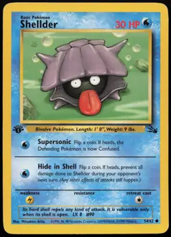 Shellder [1st Edition] #54 Fossil Pokemon Card - Image 1