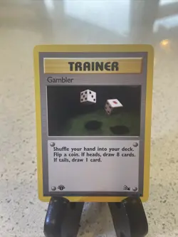 *1st Edition* Pokemon TCG GAMBLER - Common Fossil Pokemon Card 60/62 - Image 1