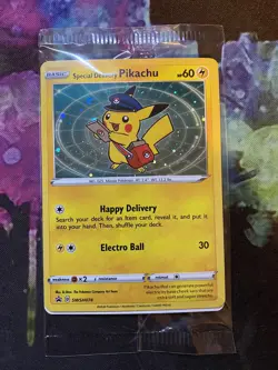 Special Delivery Pikachu SWSH074 SWSH: Sword & Shield Promo Cards Holo for sale online - Image 2