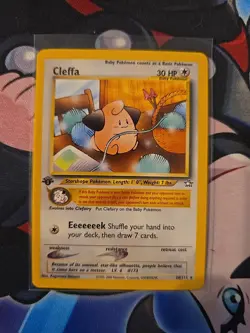 Cleffa Neo Genesis 1st Edition Regular Card 20/111 LP Condition - Image 1