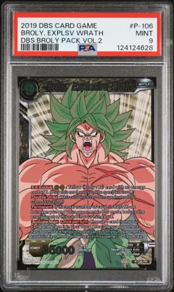 2019 Dragon Ball Super Card Broly #P-106 FOIL DBS Promo PSA 9 MINT - Image 1