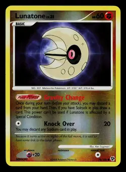 Pokemon Card - Lunatone Great Encounters 76/106 Reverse Holo - Image 1