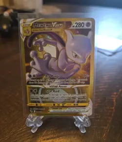 Pokemon Go TCG Mewtwo VSTAR Gold Secret Rare Card #086/078 - Image 1