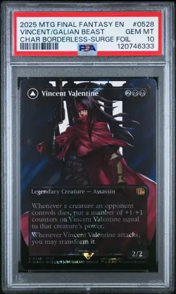 2025 MTG FINAL FANTASY #0528 GALIAN BEAST/VINCENT VALENTINE PSA 10 - Image 1