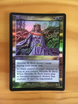 Mtg Time Spiral Merieke Ri Berit FOIL SP with some micro-scratches and clouding - Image 1