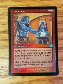 Impatience Foil - Urza's Destiny - NM/Mint - Pack fresh- MTG - Magic Rare - Image 1