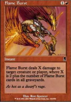4x Flame Burst ~ Moderately Played Odyssey MTG Magic x4 4 UltimateMTG Playset Re - Image 1