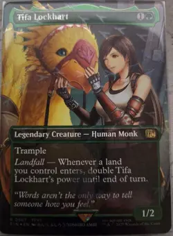 MTG Tifa Lockhart (Borderless) (Chocobo Track) Final Fantasy Foil *PACK FRESH* - Image 1