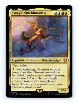 #1 2023 Tales of Middle-earth Commander LTC Eowyn, Shieldmaiden Mythic Foil - Image 1