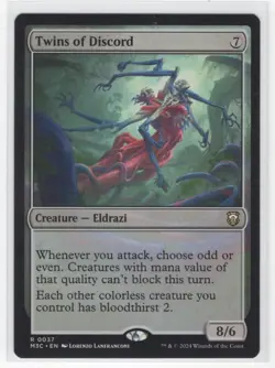 #37 Twins of Discord 2024 Modern Horizons 3 Commander Rare - Image 1