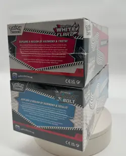 Pokemon SV10.5 Black Bolt White Flare Sealed LOT 2 Booster Bundle Display Case - Image 4
