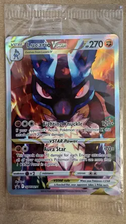 Lucario VSTAR SWSH291 Promo Pokemon SV Crown Zenith Holo Near Mint Sealed - Image 1