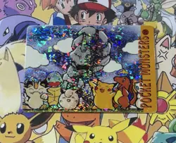 Pokemon Vintage Pocket Monsters Vending HOLO Prism Sticker 1999 Bandai Nintendo - Image 1