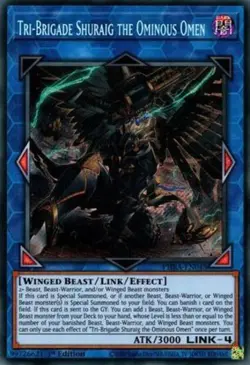 Yugioh! Tri-Brigade Shuraig the Ominous Omen - PHRA-EN048 - Secret Rare - 1st Ed - Image 1