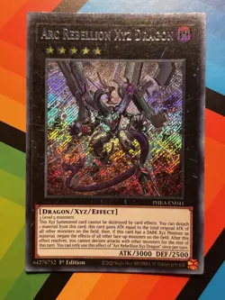 Arc Rebellion Xyz Dragon PHRA-EN041 1st Edition Secret Rare NM Yugioh - Image 1