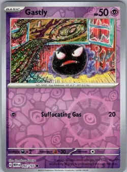 Pokemon Card Gastly 092/165 Reverse Holo Scarlet & Violet 151 - Near Mint - Image 1