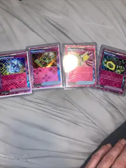 (4) Pokemon Prismatic Evolutions Pink SSP trainer Cards - Image 1