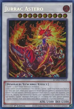 Jurrac Astero - BLMM-EN018 Secret Rare 1st Edition YuGiOh TCG Card - Image 1