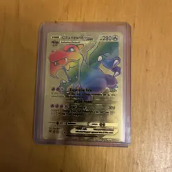 Charizard VSTAR Rainbow Gold Foil Card Collectible Gift/Display Mint Card - Image 1
