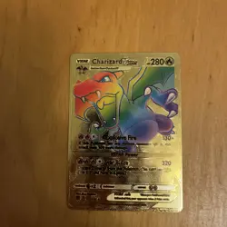 Charizard VSTAR Rainbow Gold Foil Card Collectible Gift/Display Mint Card - Image 2