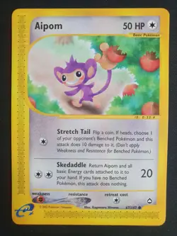 Aipom 67/147 - Aquapolis Set - Pokemon Ereader Card - Near Mint Condition - Image 1
