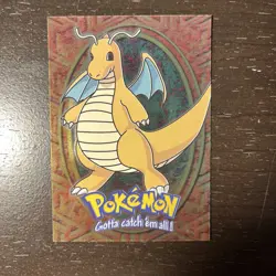 Dragonite #149 E12 of 12 - Vintage Pokemon Topps Blue Logo Card - Image 1
