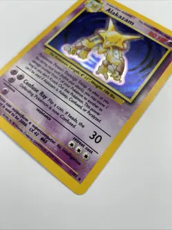 Alakazam 1/102 Base Set Unlimited (1999) Holo Rare Card Vintage WOTC Pokemon TCG - Image 2