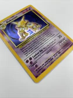 Alakazam 1/102 Base Set Unlimited (1999) Holo Rare Card Vintage WOTC Pokemon TCG - Image 5