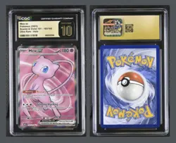 CGC 10 PRISTINE Mew ex 193/165 Scarlet & Violet 151 UR Pokemon Card Ultra Rare - Image 1