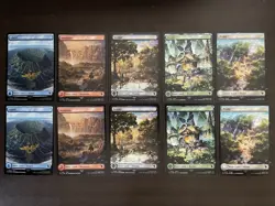 MTG Magic Final Fantasy FOIL Chocobo Track Lands Full Art Variants 10 Card Lot - Image 1