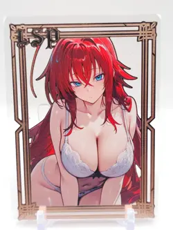 Goddess Story - Pink Metal Waifu Card - Rias Gremory - NUMBERED 085/100 - Image 1