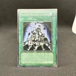 DP2-EN025 Inferno Reckless Summon Super Rare 1st Edition MINT/NM Yugioh Card - Image 1