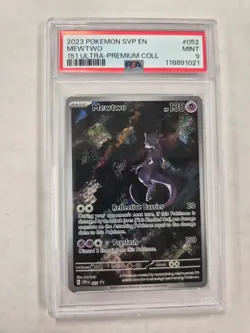 POKEMON 2023 ULTRA PREMIUM COLLECTION MEWTWO SCARLET & VIOLET PROMO 052 PSA 9 - Image 1