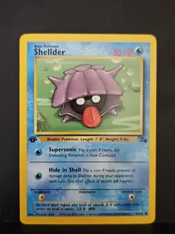 1999 Pokemon Fossil 1st Edition #54 Shellder C - Image 1