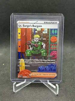 Pokemon TCG Lt. Surge's Bargain SIR Mega Evolution 185/132 Special Illustration - Image 1