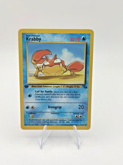Pokemon TCG Krabby Fossil 51/62 Regular 1st Edition Common NM - Image 1