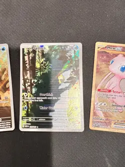Pokemon 151 Lot Psyduck AR, Omanyte AR, Metal Mew Card - Image 3