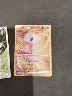 Pokemon 151 Lot Psyduck AR, Omanyte AR, Metal Mew Card - Image 4